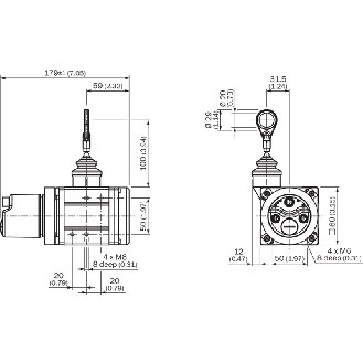 Codeur à câble absolu HighLine 0...3m, PROFINET, 3x M12 4P-Lire la description