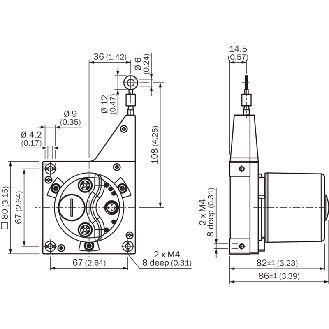 Codeur à câble absolu EcoLine 0...3 m, EtherCAT, 3xM12 4P-Lire la description