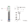 8 entrées analogiques, 0~5/1~5V/0~10V, 12 bits, cage clamp, 10pt