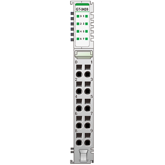 8 entrées analogiques, 0~5/1~5V/0~10V, 12 bits, cage clamp, 10pt 8 entrées analogiques, 0~5/1~5V/0~10V, 12 bits, cage clamp, 10pt-Lire la description