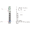8 entrées analogiques, 0~20/4~20mA, 12 bits, cage clamp, 10pt