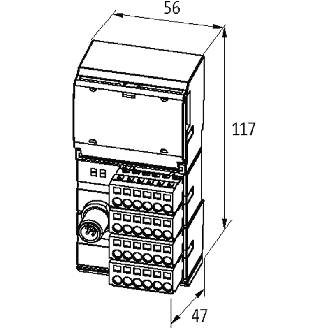 Cube20 Module d'entrées, IP20, 8 entrées ou sorties, DIO8 - (BN)-Lire la description