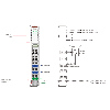 4 sorties analogiques, 0~10V, 12 bits, cage clamp, 10pt