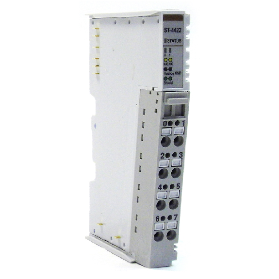 2 sorties ANA, 0-10 V, 12 bits, 2 ms conv. time (all), cage clamp-Lire la description
