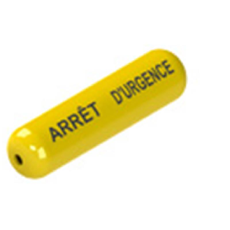 Indicateur de fonction - texte "ARRET D'URGENCE"-Lire la description