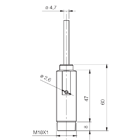 Ind.M18,2 wires AC/DC-NC,Cable,Nsch-LD-Lire la description