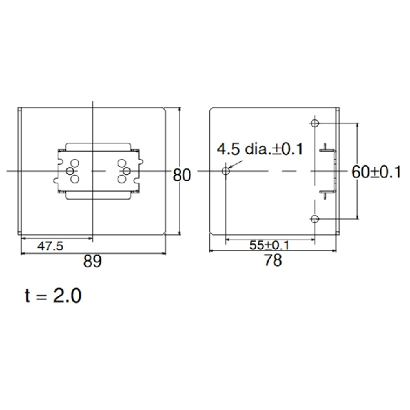 Etrier de fixation pour montage latéral (180 W)-Lire la description