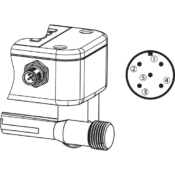 Capteur de débit à ultrasons DN 25, 5 .. 240 l/min, G 1 ¼ Capteur de débit à ultrasons DN 25, 5 .. 240 l/min, G 1 ¼-Lire la description