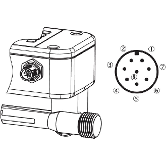 Capteur de débit à ultrasons DN25, 5..240 l/min, 1 1/4 NPT-Lire la description