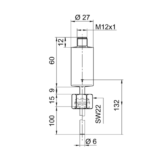 Capteur de mesure de débit et température, 4-20mA (x2), lg50mm Capteur de mesure de débit et température, 4-20mA (x2), lg50mm-Lire la description