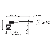 M12A Fem Coudé 4p; Câble PUR 4x0,34 Noir Cpc 5m
