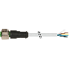 M12A Fem Droit 5p; Câble PUR (UL/CSA) 5x0.34 Gris Robot Cpc 5m