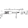 M12A Mâle Droit 8p; Câble PUR 8x0.25 Noir Cpc 3m