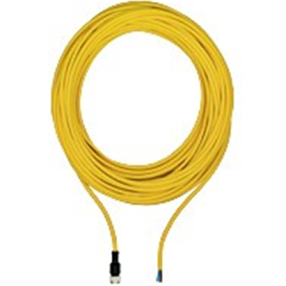 M12A Fem Droit 5p; Câble PUR Jaune 30m-Lire la description