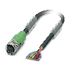M12A Fem Droit 12; Câble PUR 12x0,14 Noir 10m