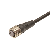 M12A Fem Droit 5p; Câble PVC 5x0.25 Noir 10m