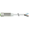 M12A Fem Droit 4p Inox V4A F&B; Câble PVC 4x0.34 Gris 15m