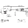 M12A Fem Coudé 4p/M12A Fem Droit 4p; PUR 4x0,34 Noir Cpc 2m