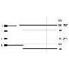 Y-M12A Mâle Droit 3p; Câble PUR Gris/Noir Cpc 10m
