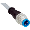 M12A Mâle Droit 5p; Câble PVC 5x0.34 Gris Cpc 30m (125Vdc)
