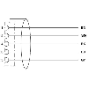 M12A Fem Droit 5p; Câble PUR Blindé 5x0.34 Gris/Noir Cpc 5m