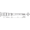 M12A Fem Droit 4p Inox V4A; Câble PUR 4x0.34 Gris 10m