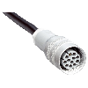 M26 Fem Droit 12p; Câble PVC 12x0.75 Noir 5m