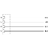 M12A Fem Droit 4p; Câble PUR 4x0,34 Noir 30m