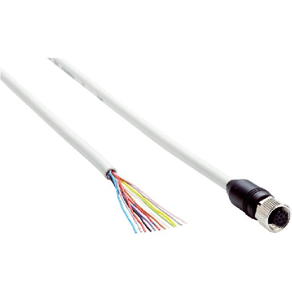 M12 Fem Droit 12p; Câble PVC 12 fils 5m Blindé-Lire la description