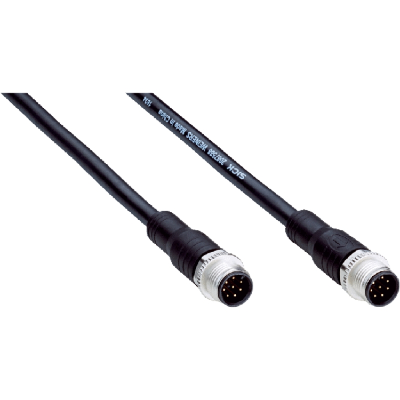 M12X Mâle Droit 8p/RJ45 Mâle Droit 8p; Câble PUR 8 fils 2m-Lire la description