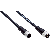 M12X Mâle Droit 8p/RJ45 Mâle Droit 8p; Câble PUR 8 fils 2m