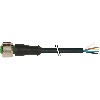 M12A Fem Droit 5p; Câble PUR (UL/CSA) 5x0.34 Noir Cpc 7.5m