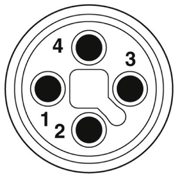 M12T Fem Droit 4p/M12T Mâle Droit 4p; PUR Gris-Noir 1m (12A/63V)-Lire la description