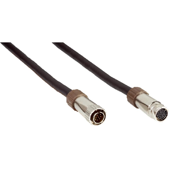 Câble de raccordement M12 Fem Droit 12p/M12 Mâle Droit 12p RS-422 blindé PVC 5m-Lire la description