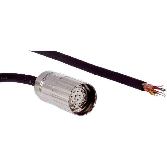 M23 Fem Droit 12p; Câble PUR 12 fils Cpc 1.5m-Lire la description