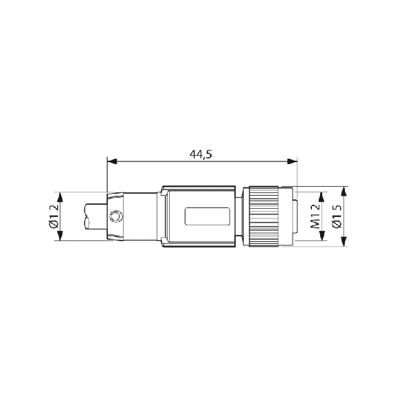 M12A Fem Droit 12p; Câble PVC 12x0,14 Noir 1.5m-Lire la description