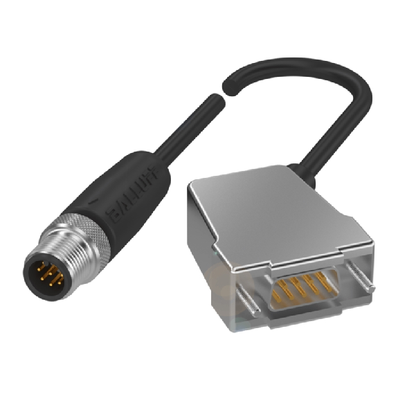 M12A Mâle Droit 8p/Sub-D Mâle Droit 9p; PUR Blindé 8x0.25 Noir Cpc 5m-Leggi tutto