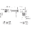 M12A Fem Droit 4p/M12A Mâle Coudé 4p; PUR 4x0.34 Noir Cpc 2m