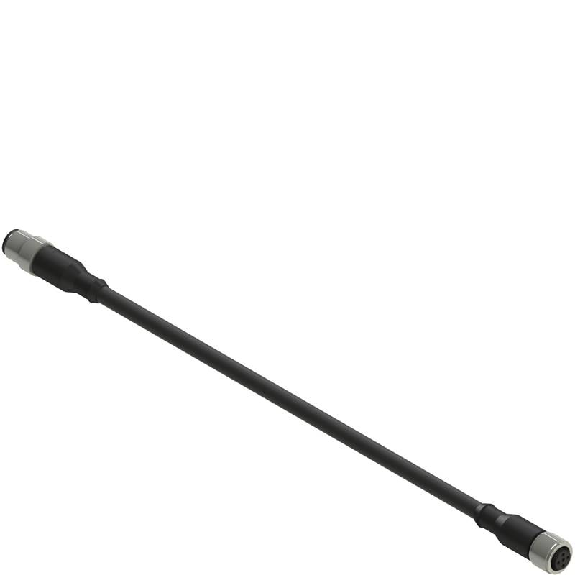 M12A Fem Droit 5p/M12A Mâle Droit 5p; Câble Noir 10m-Lire la description