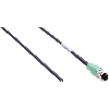 M12 Fem Droit 17p; Câble PUR 2x0,25 Gris/Noir Cpc 10m