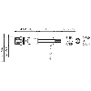 M12A Mâle Droit 5p; Câble PUR 5x0.34 Noir Cpc 5m