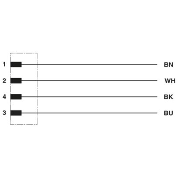 M12T Mâle Coudé 4p; Câble PUR Gris-Noir 2m (12A/63V)-Lire la description