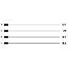 M12T Mâle Coudé 4p; Câble PUR Gris-Noir 2m (12A/63V)
