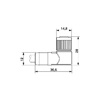 M12A Fem Coudé 12p; Câble PUR Noir 3m-Lire la description