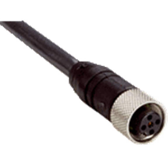 M12 Fem Droit 8p; Câble PVC Blindé 8x0.25 Noir 10m-Lire la description