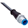 M12A Mâle Droit 5p; Câble PUR 5x0.34 Noir Cpc 1m