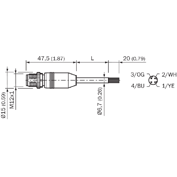 M12D Mâle Droit 4p; Câble PUR Blindé Vert Cpc 5m Ethernet, PROFINET-Lire la description