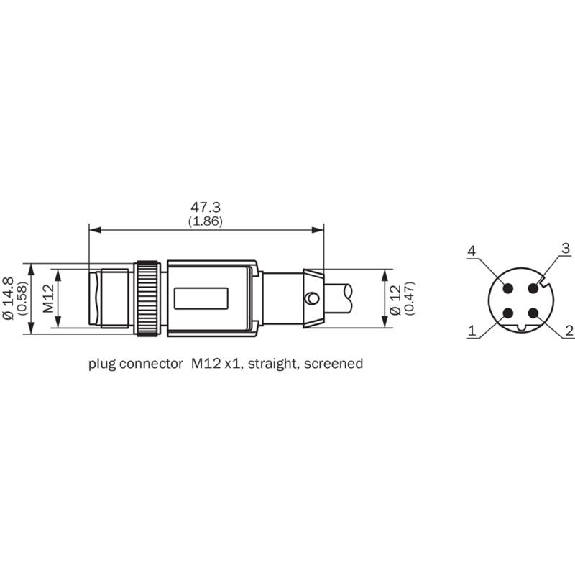 M12A Fem Droit 5p; Câble PUR Blindé Noir Cpc 5m-Lire la description
