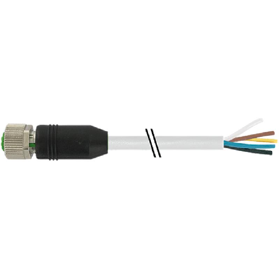 M12A Fem Droit 8p; Câble PUR (UL/CSA) 8x0.25 Gris Cpc 1.5m M12A Fem Droit 8p; Câble PUR (UL/CSA) 8x0.25 Gris Cpc 1.5m-Lire la description