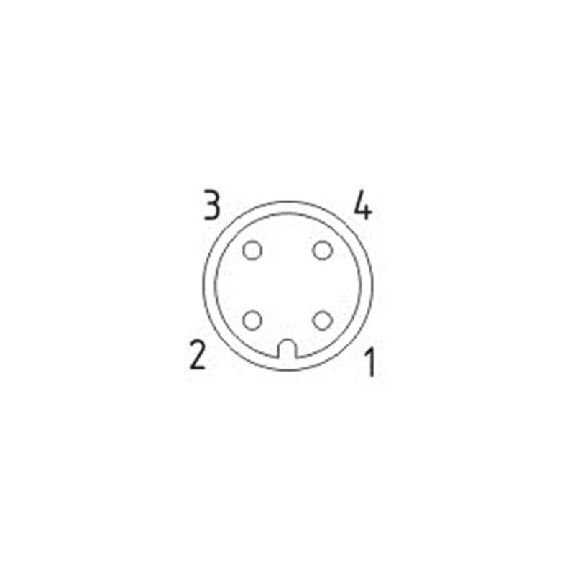 M12 Fem Droit 4p; Câble 10m M12 Fem Droit 4p; Câble 10m-Lire la description